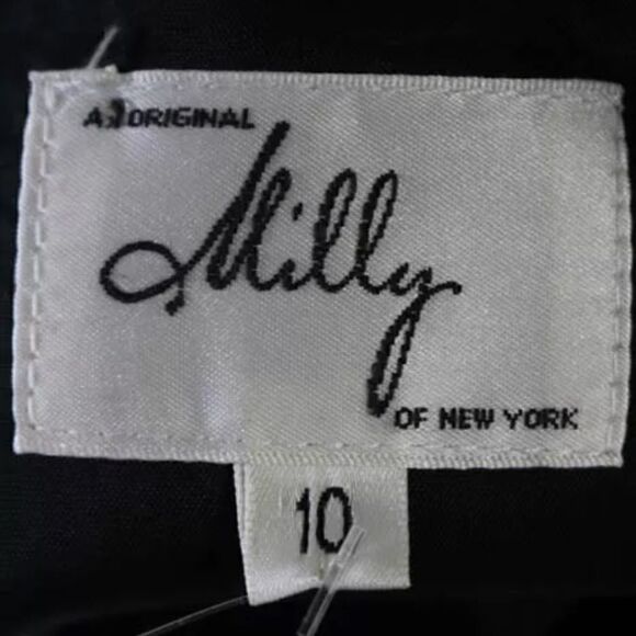 EUC Milly Black Wool High Low Trumpet Skirt 10 - Picture 7 of 7